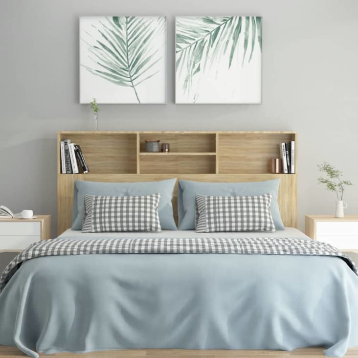 Mueble cabecero con armario de cama madera roble sonoma 160x19x103,5cm cropped-3