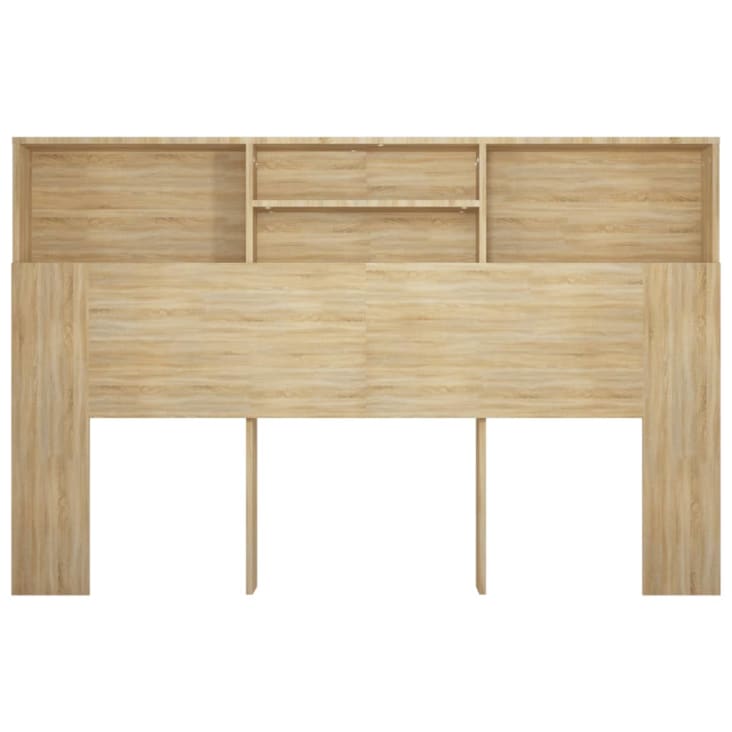 Mueble cabecero con armario de cama madera roble sonoma 160x19x103,5cm cropped-5