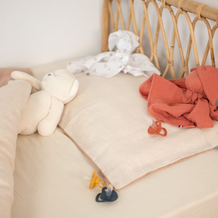 Taies D'Oreiller Bébé 100% Coton - Lot De 2 (60x40 Cm) | Douces Et Respirantes | Pour Peau Sensible