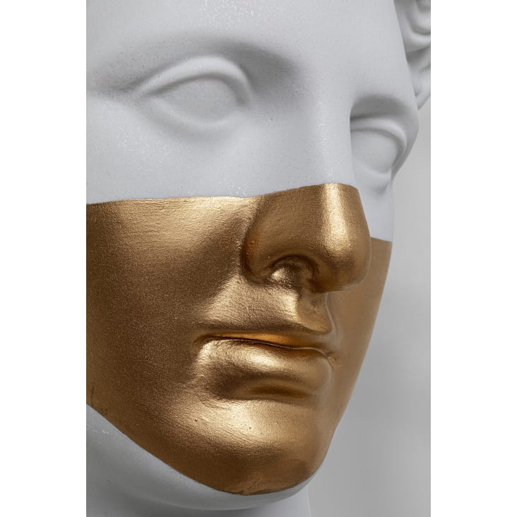 Testa Decorativa In Vetro Riciclato Kare - Arancione, Supporto Per Cuffie, 29cm