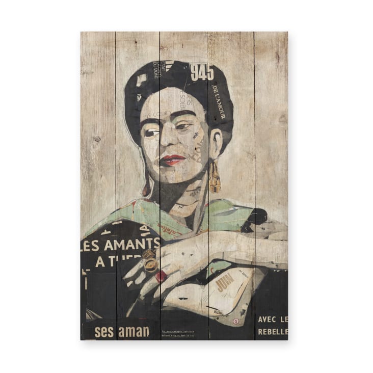 Dekoratives Holzpaneel 60x40 Frida die Liebenden Tabla | Maisons du Monde