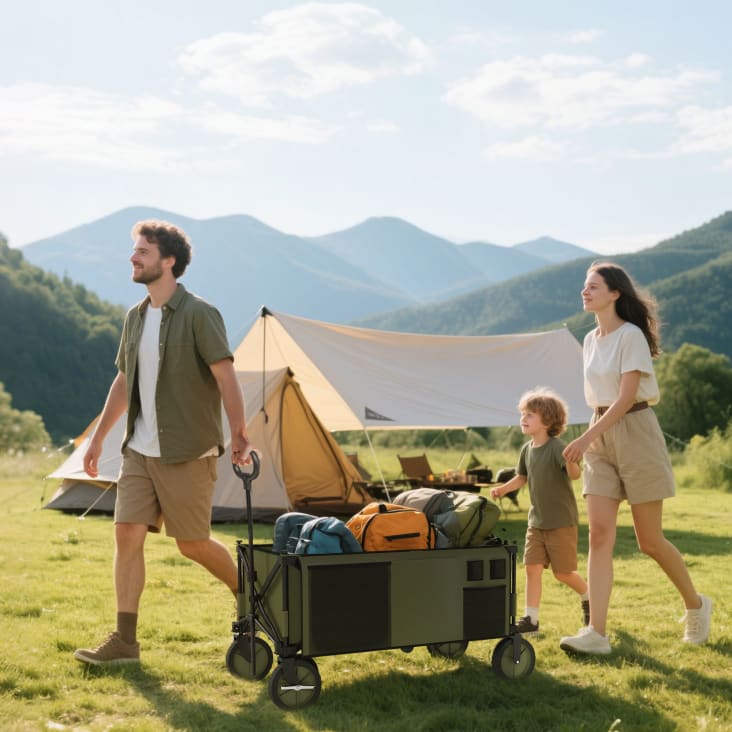 Carrello Da Giardino Outsunny 150kg - 4 Ruote Gonfiabili Ø24cm, Maniglia Rivestita, Verde/Nero - Foto 9