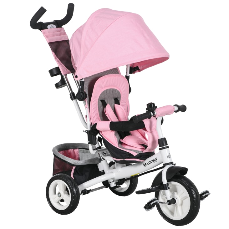 Mondo Toys Strolly Bike 3 In 1 - Triciclo Passeggino Evolutivo Con Tenda E Borse - Da 10 Mesi A 3 Anni (25 Kg)