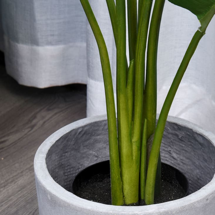 Pianta Artificiale Uccello Del Paradiso Con Vaso - 80 Cm, Decorazione Tropicale Per Casa