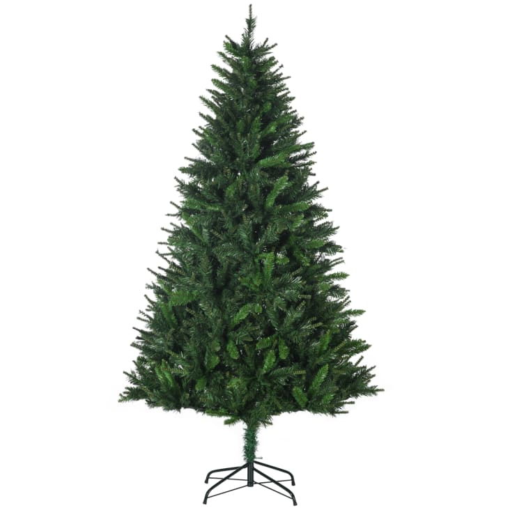Albero Di Natale Artificiale HOMCOM 180cm - 380 Rami, PVC, Base Pieghevole, Verde - Foto 11