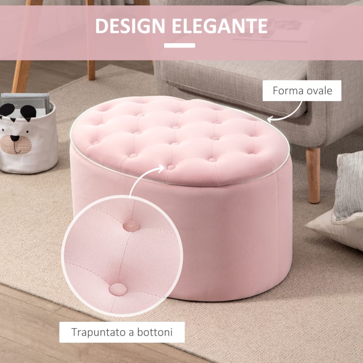 Deghi Pouf Contenitore 60 Cm Puffo Per Sedersi Set Pouf