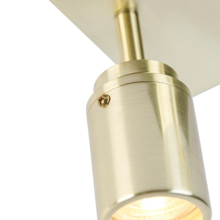 Spot De Plafond En Acier Avec Abat-jour Blanc 3 Lumières - Hetta