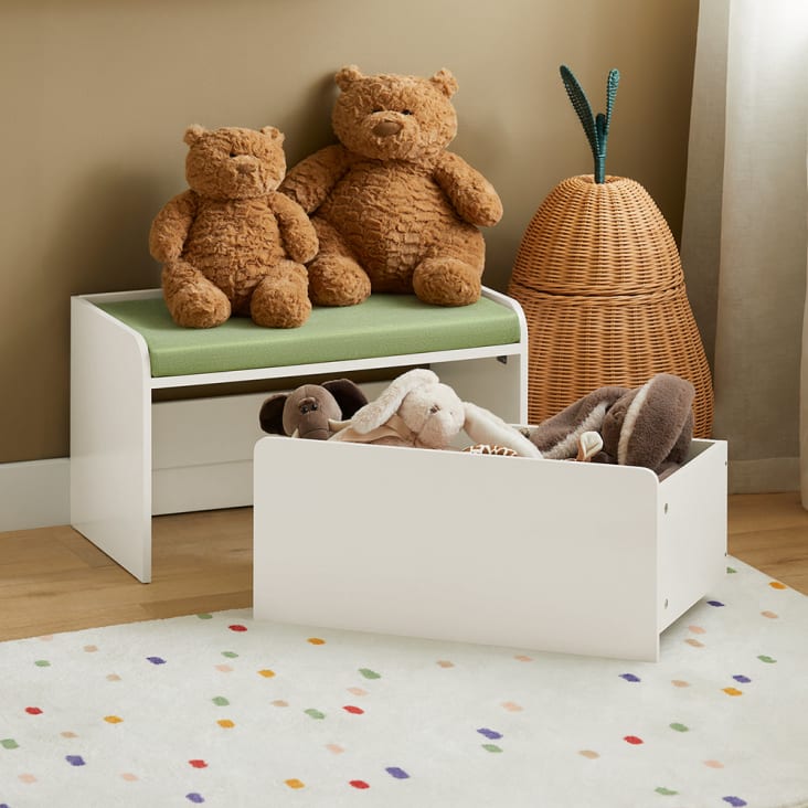Organizador de juguetes banco para nino mdf blanco Maisons du Monde