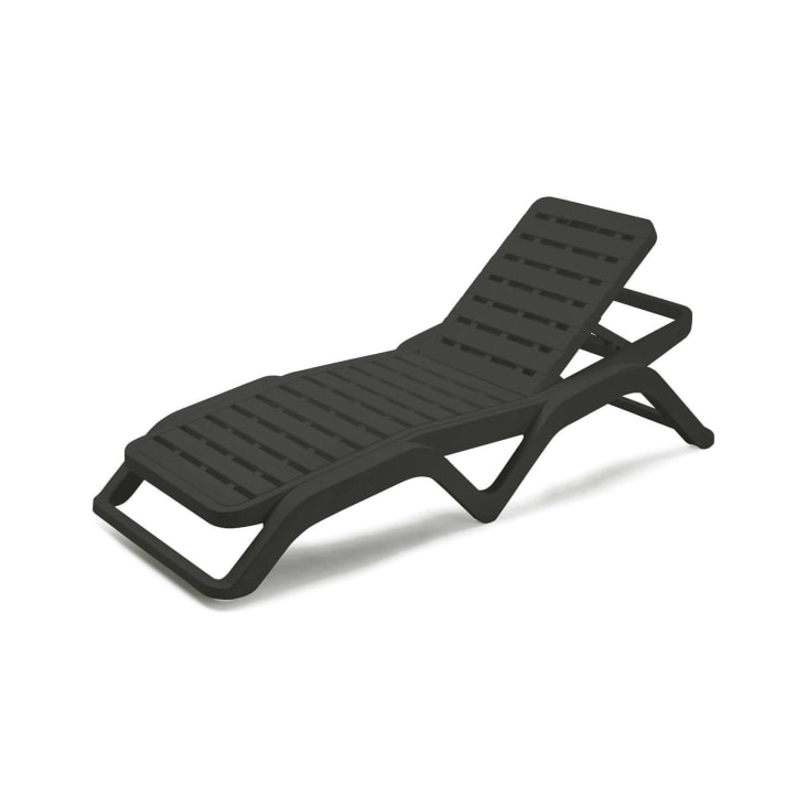 Vigor Lettino Prendisole Lusy – Struttura In Alluminio, Colore Antracite – 183x72x90 Cm – Schienale Regolabile E Aletta Parasole Inclusa