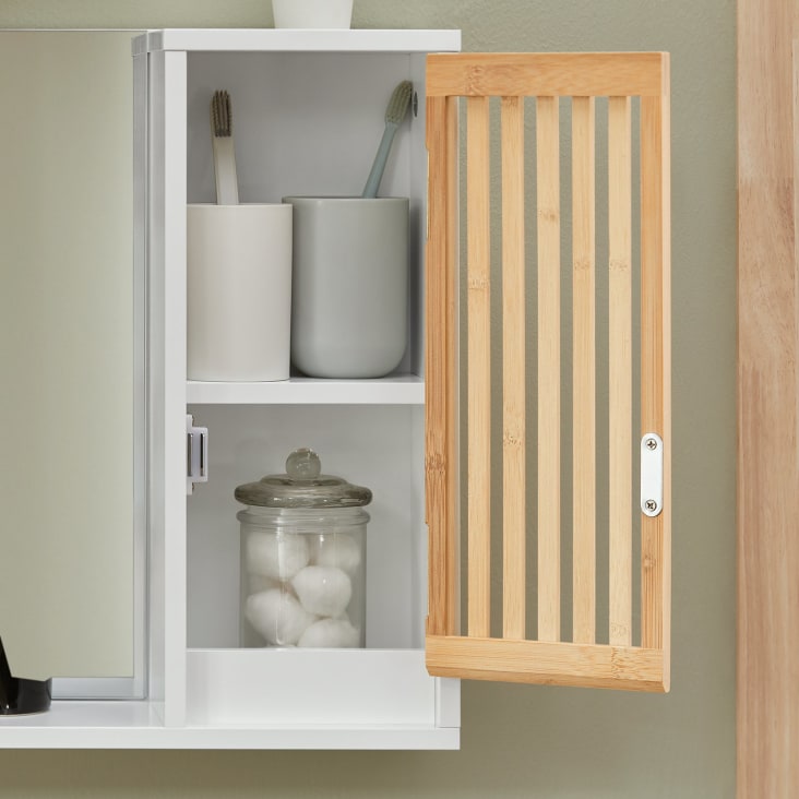 Armadietto Bagno Con Specchio - Mobile Pensile 50x60x15 Cm Bianco - Foto 8