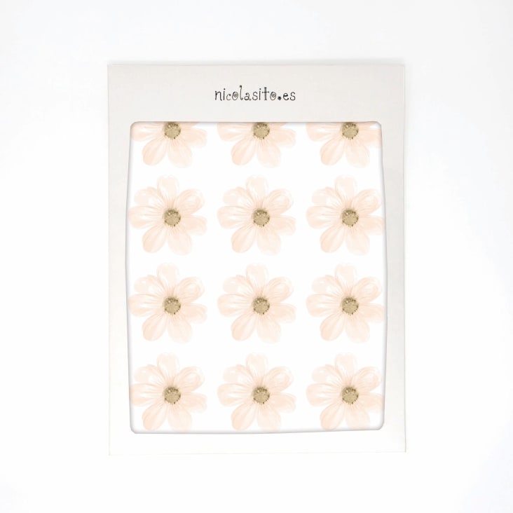 Autocollants Fenêtre Fleurs Printemps Stickers Vitre Réutilisables PVC Rouge