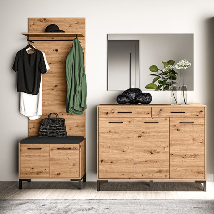 Mueble perchero con puertas deals