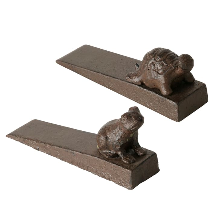 Set de 2 caleportes en fonte tortue et grenouille Maisons