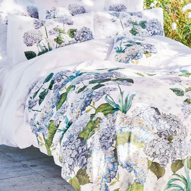 Drap housse uni en percale de coton blanc 100x220 ROYAL LINE | Maisons du Monde