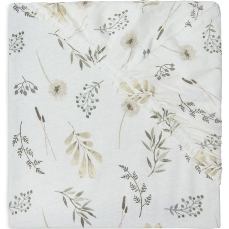 Drap housse en coton Wild Flowers (60 x 120 cm) Maisons du Monde