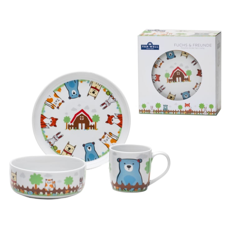 KAHLA DieMaus 3-teiliges Kindergeschirr-Set - Mit Der Sendung Mit Der Maus