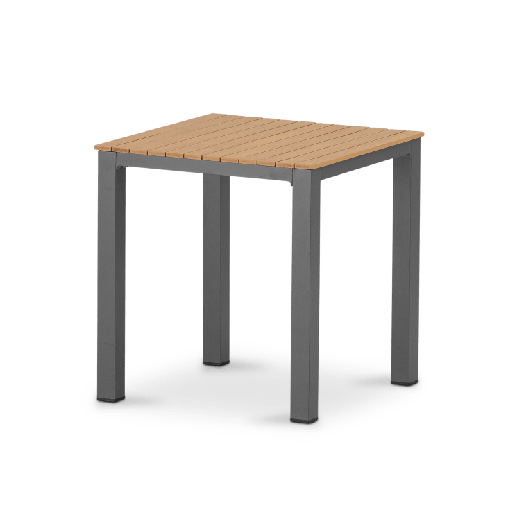 Gartentisch 70x70, Holzimitat und Aluminium, anthrazit weiß Osaka