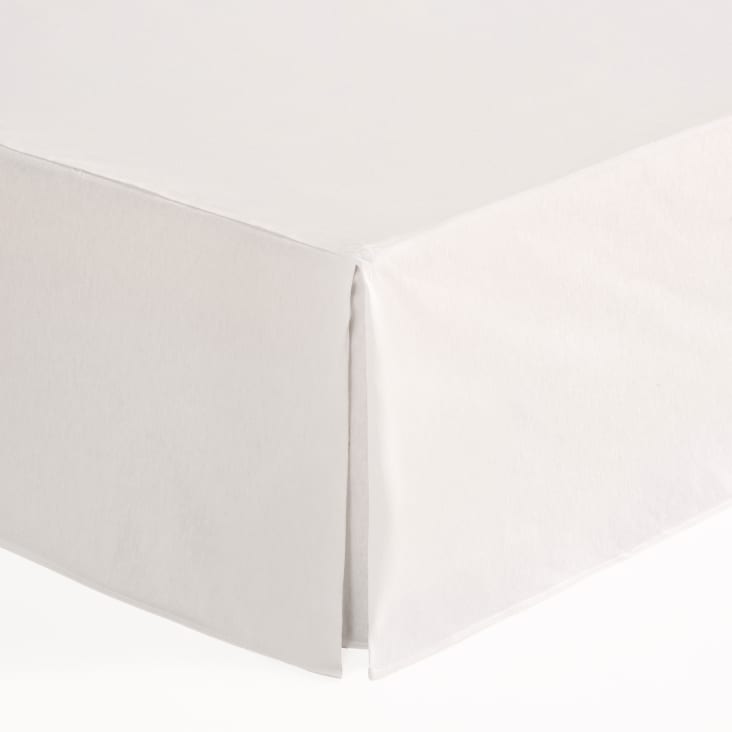 Cubre canapé algodón alto 30 cm cama 80x200 cm blanco Lisos Maisons