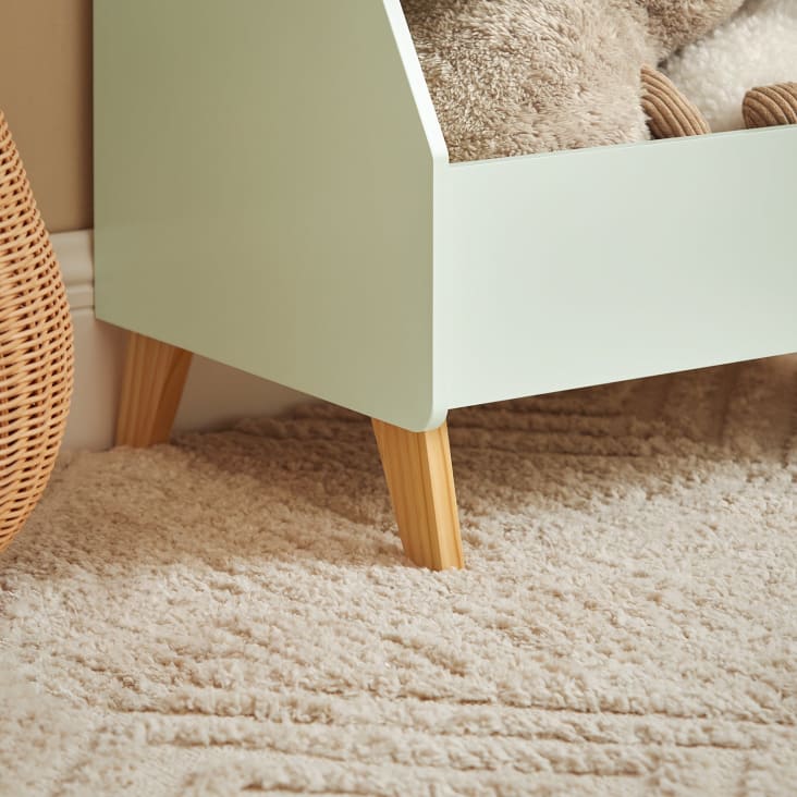 Libreria Per Bambini SoBuy Con 3 Ripiani - Scaffale A Scala Verde, Organizzatore Giocattoli 63x30x90cm - Foto 8