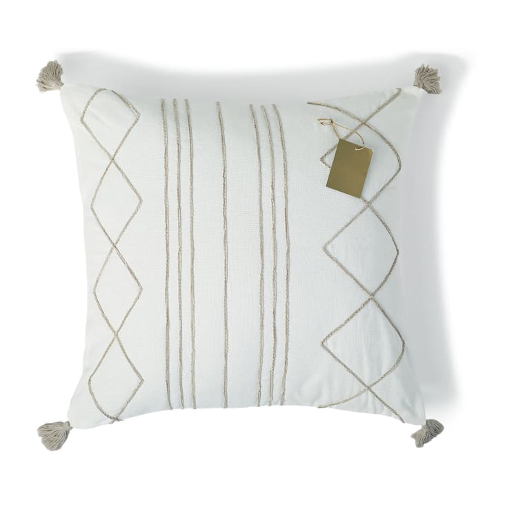 Coussin De Sol 50x50cm - 100% Coton - Rembourrage Épais - Taupe - Pour Intérieur/Extérieur