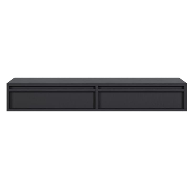 Coiffeuse suspendue avec tiroirs noir 110 cm Evo | Maisons du Monde