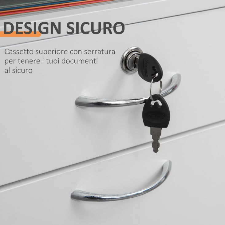 Mobili Per Ufficio Di Lusso In Metallo Armadietto Mobile Piedistallo Cassettiera - Foto 4