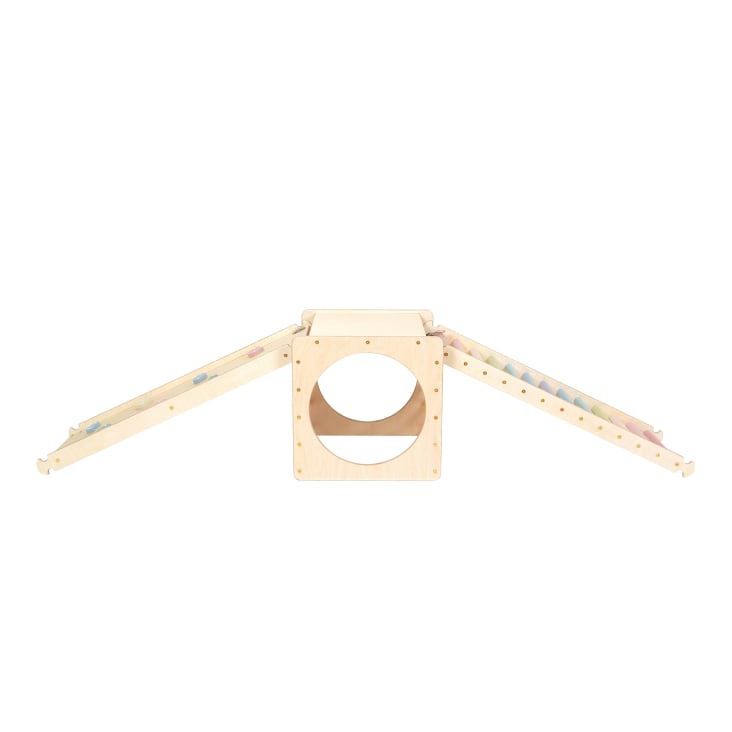 6-in-1 Sprossenwand Kinderzimmer - Kletterwand Mit Rutsche, Schaukel & Kletternetz