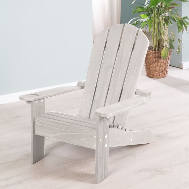 Chaise d exterieur Deck Chair en bois massif certifie