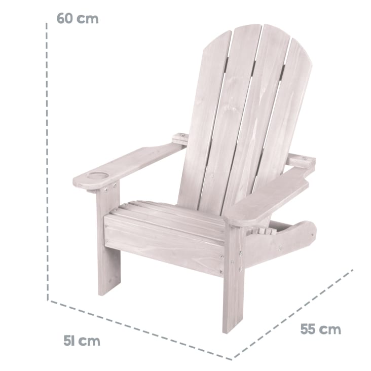 Chaise d exterieur Deck Chair en bois massif certifie