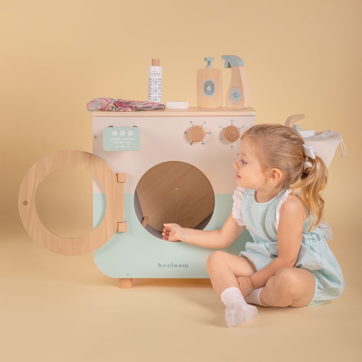 Lavatrice per bambini in legno naturale multicolore Maisons du Monde