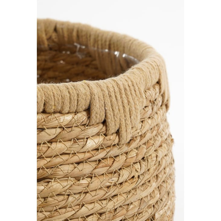 Lot De 3 Cache-Pots Sur Pieds NAPARI - Jonc De Mer Naturel - 3 Tailles Différentes