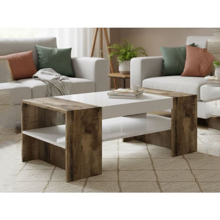 mesa de centro de arce macizo