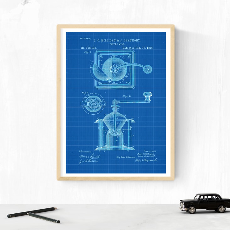 Set 4 Stampe Vintage Brevetti Utensili Cucina - Poster A4 Con Sfondo Antico Per Decorazione - Foto 6