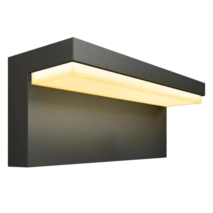 Lampade Da Parete Esterne Nere LED Striscia Lunga 30 Cm IP65 - Foto 3