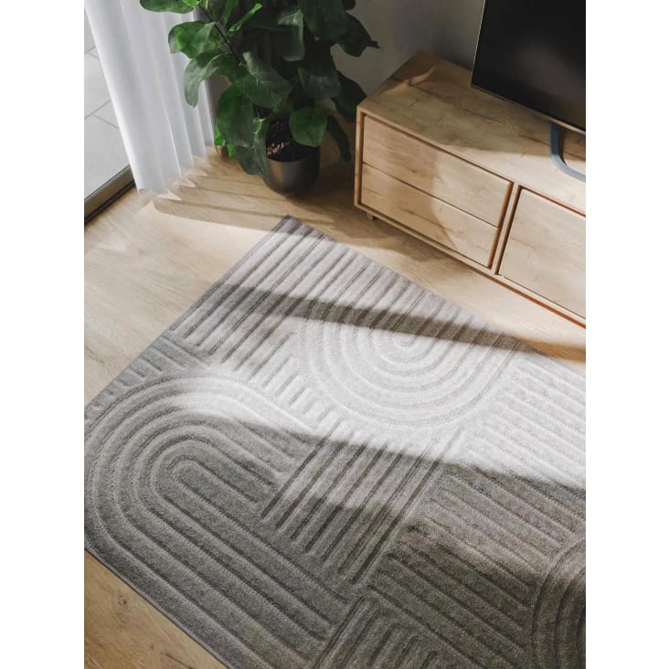 Tapis gris clair 300x400 Leo | Maisons du Monde