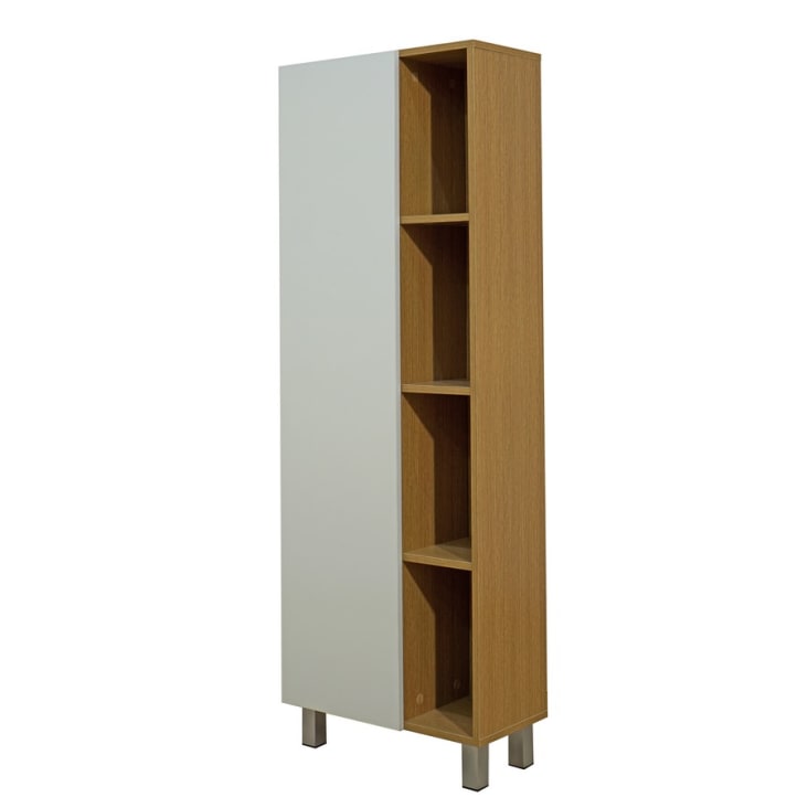 Furniture Of America Poltrona Dedee Accent, Stile Moderno Boho, In Rovere Chiaro E Tessuto Bouclé Bianco, Con Struttura In Legno Massello - 3