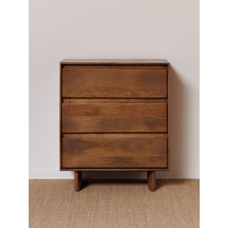 Kommode Mit 3 Schubladen – 60 Cm Breit, Nachttisch Aus Holz, Helle Eiche, Für Schlafzimmer, Flur, Büro