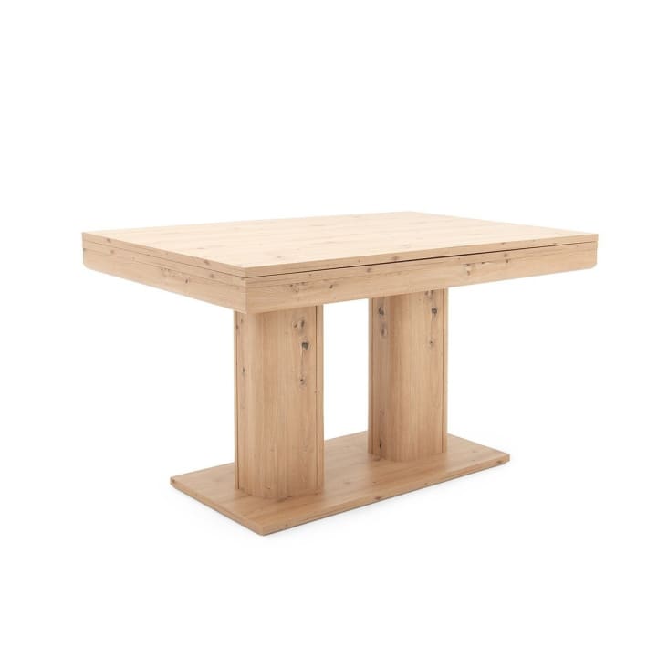 Table à manger extensible décor chêne 8 à 10 personnes L140/220 cm