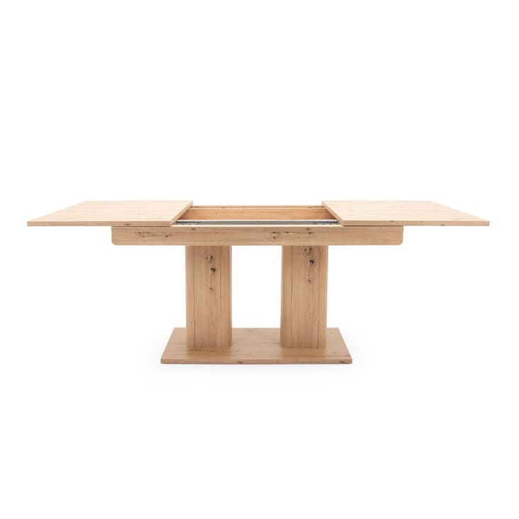 Table à manger extensible décor chêne 8 à 10 personnes L140/220 cm