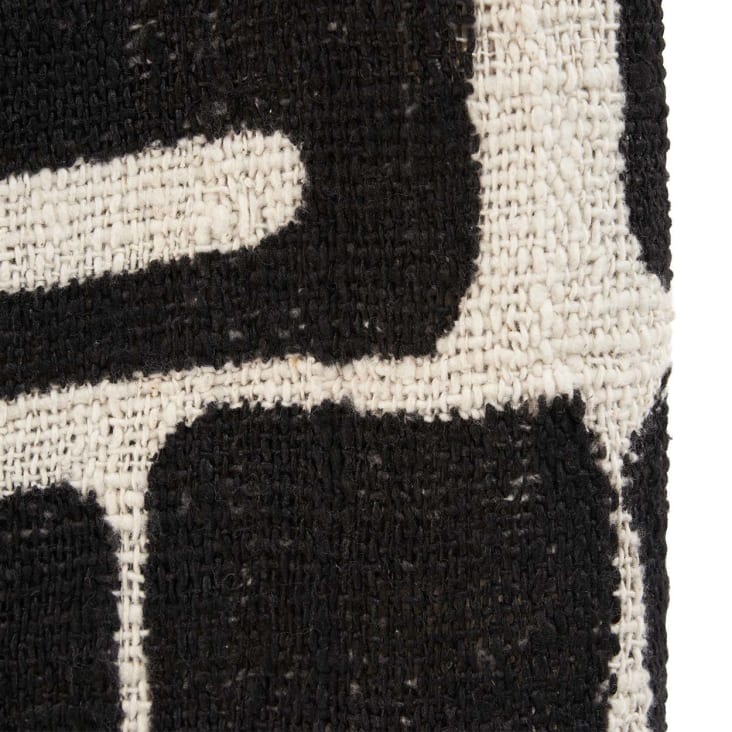 Jeté de lit en coton naturel motifs aztèques noirs 128x240-2025_summer cropped-3