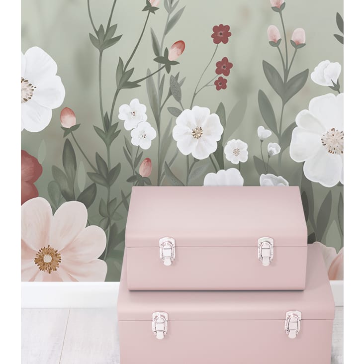 PanoramaVliestapete, Blumenfeld, 4 m x 2,48 m, grün Eden Maisons du