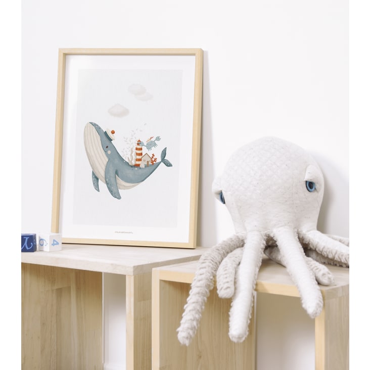 Affiche baleine 30 x 40 cm Lotan | Maisons du Monde