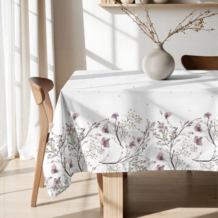 Nappe Le Jacquard Français - Hacienda Gres 175x175cm - 100% Coton Beige