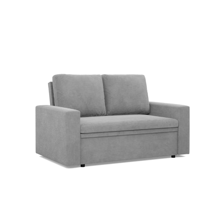 Sofa 2Sitzer mit Schlaffunktion, Cord Grau Neo Maisons du Monde