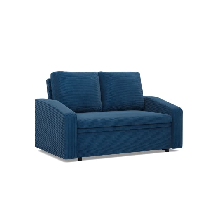 Sofa 2Sitzer mit Schlaffunktion, Cord Dunkelblau Neo Maisons du Monde