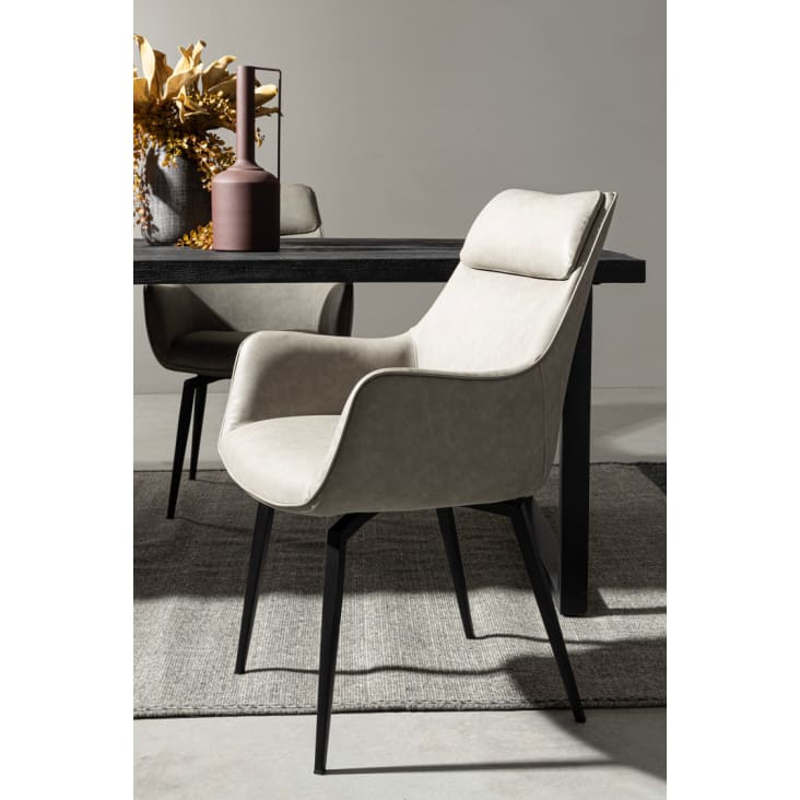 Set 4 Poltroncine LONG ISLAND In Polipropilene Grigio - Sedie Impilabili Con Braccioli - Foto 2