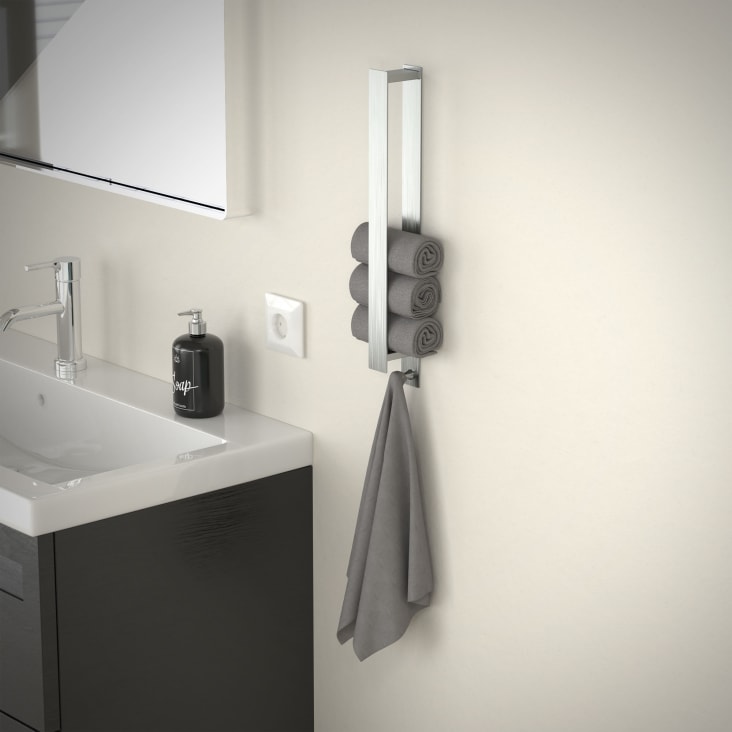 Set Bagno 5 Pezzi Oro Spazzolato: Porta Asciugamani 60 Cm, Anello, Porta Carta Con Ripiano, Ganci, In Acciaio Inox