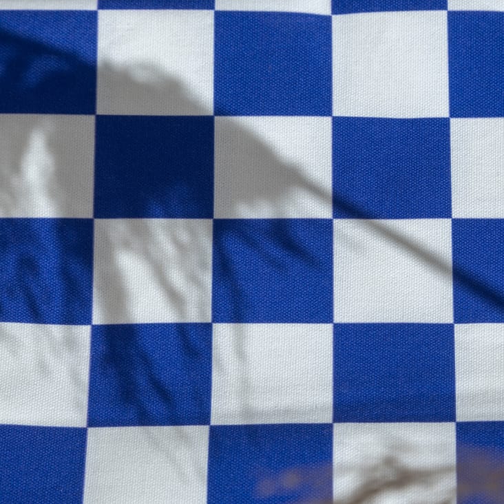 Set 4 Tovaglioli Quadretti Homescapes - Cotone, 45x45 Cm, Blu, Per Tavola Moderna