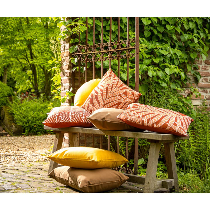 Housses De Coussin 30x50cm Lot De 2 - Motif Floral Géométrique Brun Lin, Déco Salon/chambre