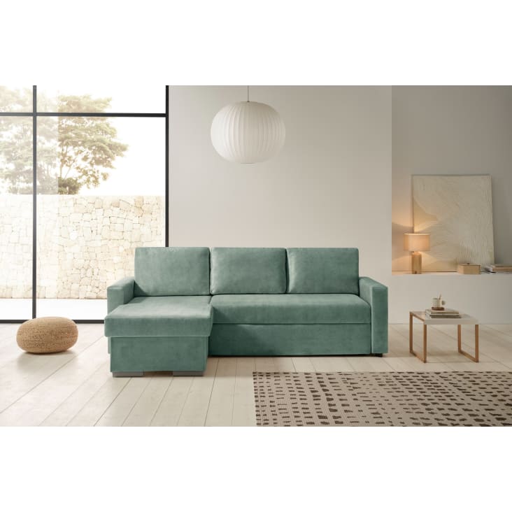 Sofa cama chaise longue low cost izq. Agua marina 236x146x85 Isabella Maisons du Monde